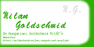 milan goldschmid business card